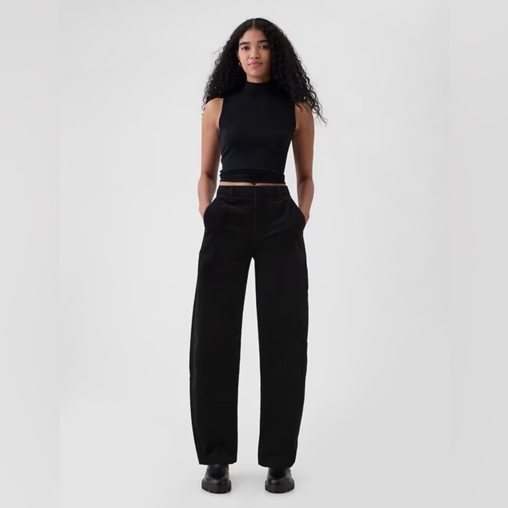 GAP 365 High Rise Corduroy Tapered Ankle Trousers